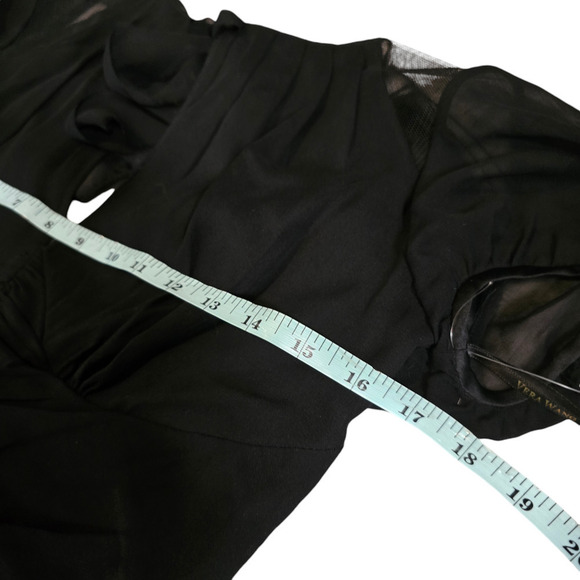 Nwt vintage y2k Vera Wang black silk midi dress size 10 medium beaded - Picture 9 of 11